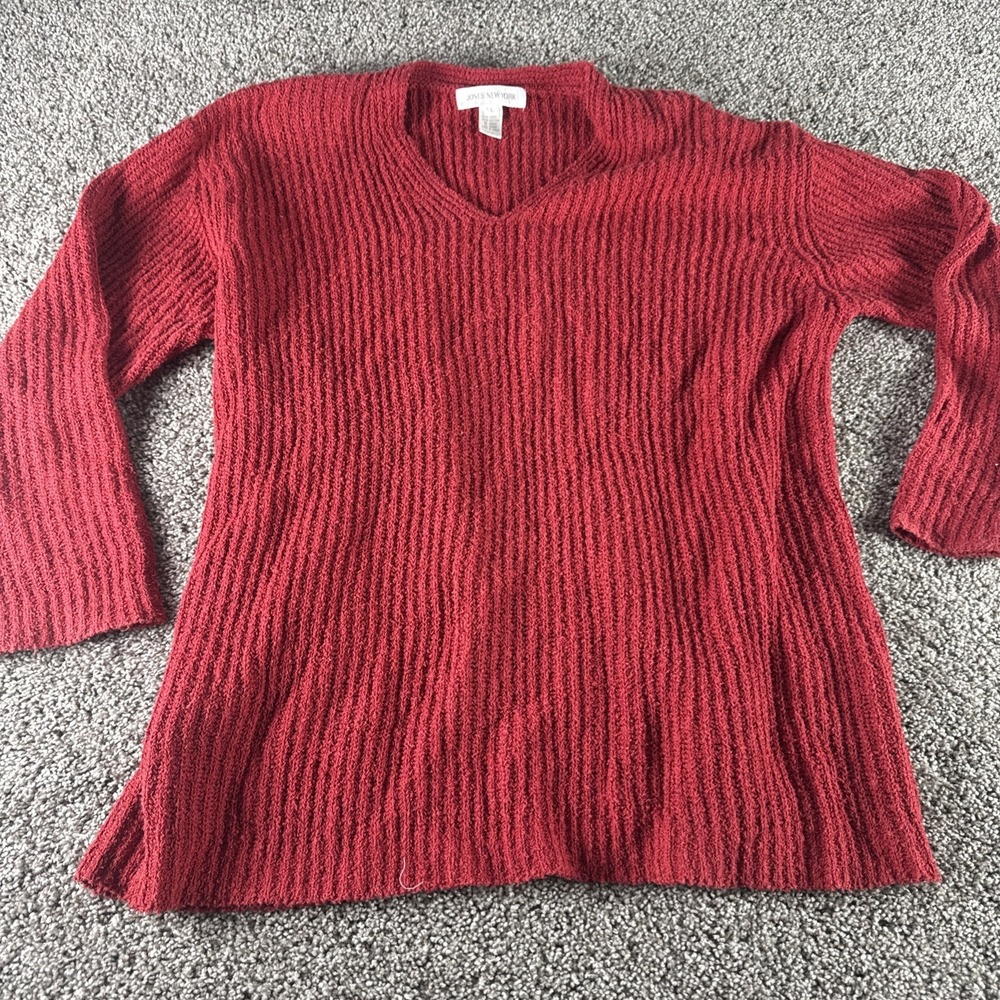 Jones New York Women's Red Sweater Size Large